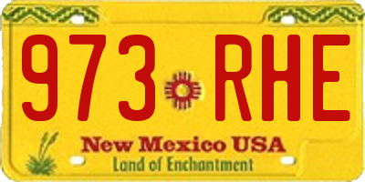 NM license plate 973RHE