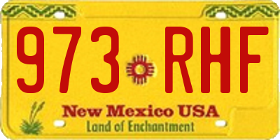 NM license plate 973RHF