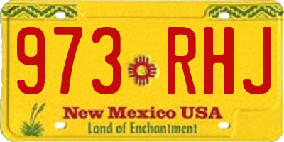 NM license plate 973RHJ