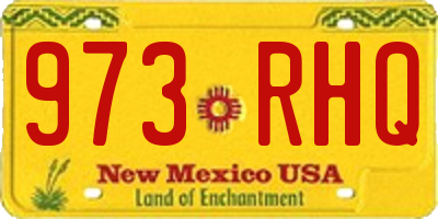 NM license plate 973RHQ