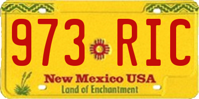 NM license plate 973RIC