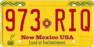 NM license plate 973RIQ