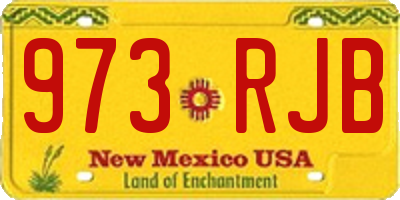 NM license plate 973RJB