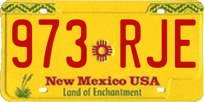 NM license plate 973RJE
