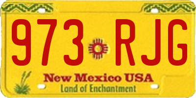 NM license plate 973RJG