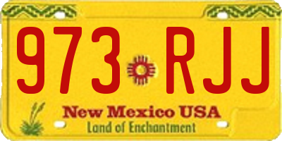 NM license plate 973RJJ