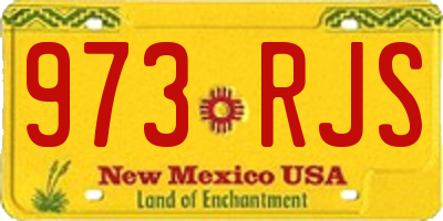 NM license plate 973RJS