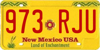 NM license plate 973RJU