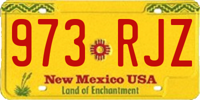 NM license plate 973RJZ