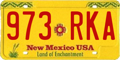 NM license plate 973RKA
