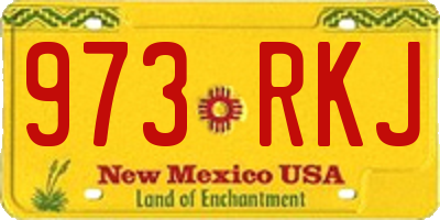 NM license plate 973RKJ