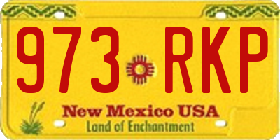 NM license plate 973RKP