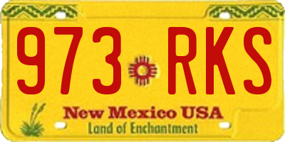 NM license plate 973RKS