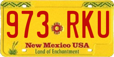NM license plate 973RKU