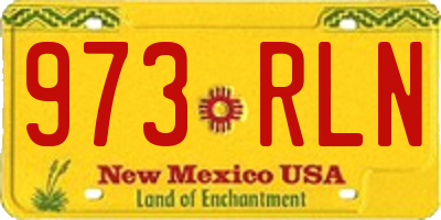 NM license plate 973RLN