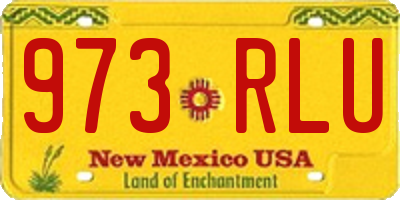 NM license plate 973RLU