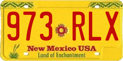 NM license plate 973RLX