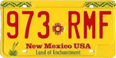 NM license plate 973RMF
