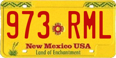 NM license plate 973RML