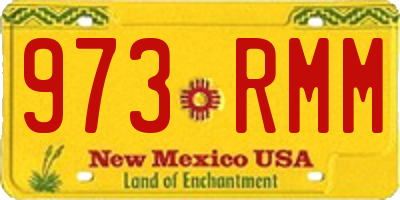 NM license plate 973RMM