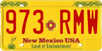NM license plate 973RMW