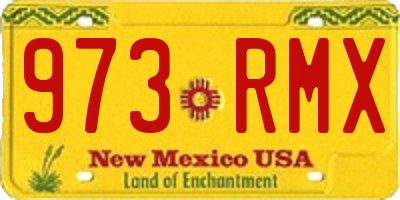 NM license plate 973RMX
