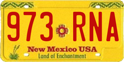 NM license plate 973RNA