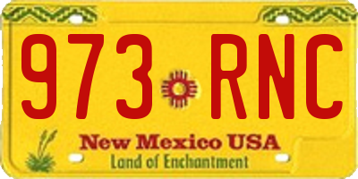 NM license plate 973RNC