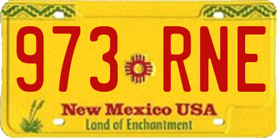 NM license plate 973RNE