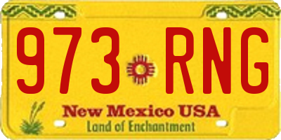 NM license plate 973RNG