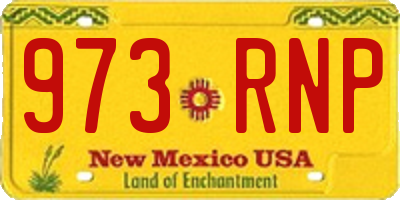 NM license plate 973RNP