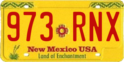 NM license plate 973RNX