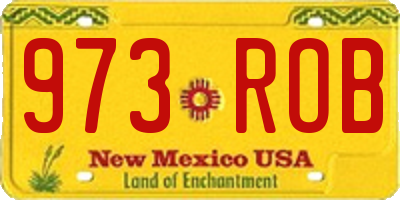 NM license plate 973ROB