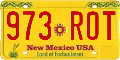 NM license plate 973ROT