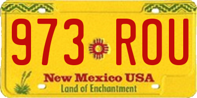 NM license plate 973ROU