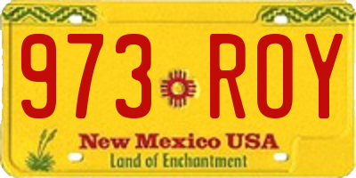 NM license plate 973ROY