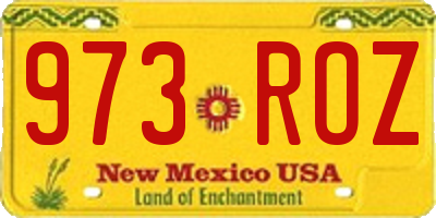 NM license plate 973ROZ