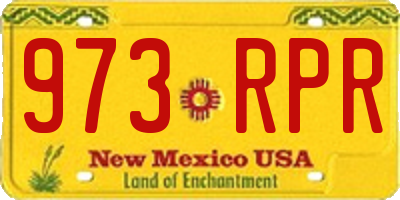 NM license plate 973RPR