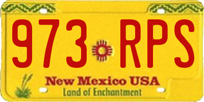 NM license plate 973RPS