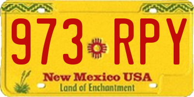 NM license plate 973RPY