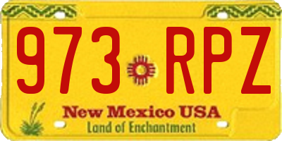 NM license plate 973RPZ
