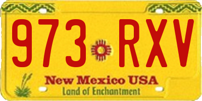 NM license plate 973RXV