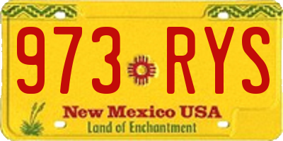 NM license plate 973RYS