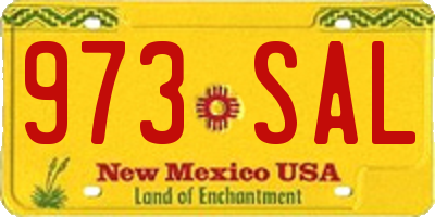 NM license plate 973SAL