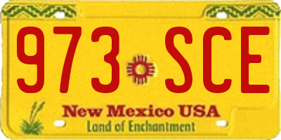 NM license plate 973SCE
