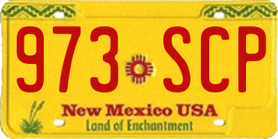 NM license plate 973SCP