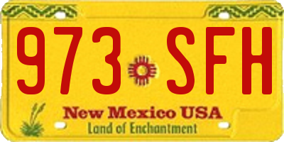 NM license plate 973SFH