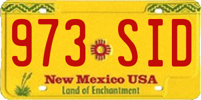NM license plate 973SID
