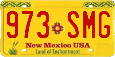 NM license plate 973SMG