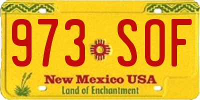 NM license plate 973SOF